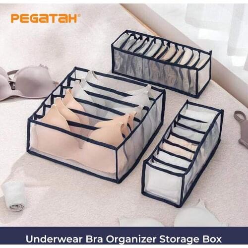 Portable Socks Scarves Storage Box Foldable Drawer Organizers Underwear Bra Organizador Closet organizer Multicolor