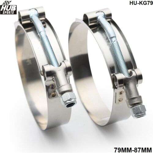 3" INCH (79MM-87MM) SILICONE TURBO HOSE COUPLER T BOLT SUPER CLAMP KIT HU-KG79