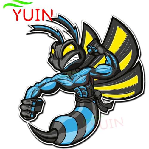 Lovely Cartoon Hornets Colored PVC Car Sticker Bumper Window Graphic Decoration Motorcycle Accessories Waterproof Decal 15*14cm