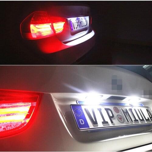 License PLate Light Lamp Led 18SMD For Ford Focus Mondeo Fiseta 12-30V 6500K White 2Pcs/Lot