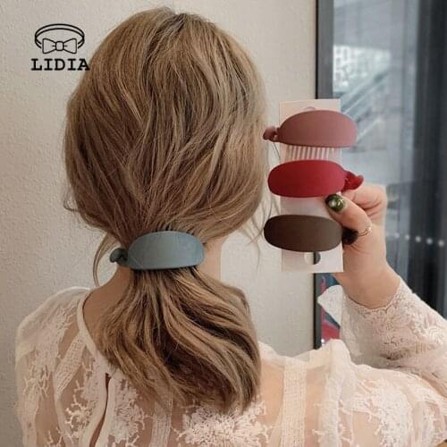 2021 Women Summer Hair Craw Candy Color Barrettes Hairpin Banana Shape Hair Accessories Good Quality Hairpin Girl Decoration