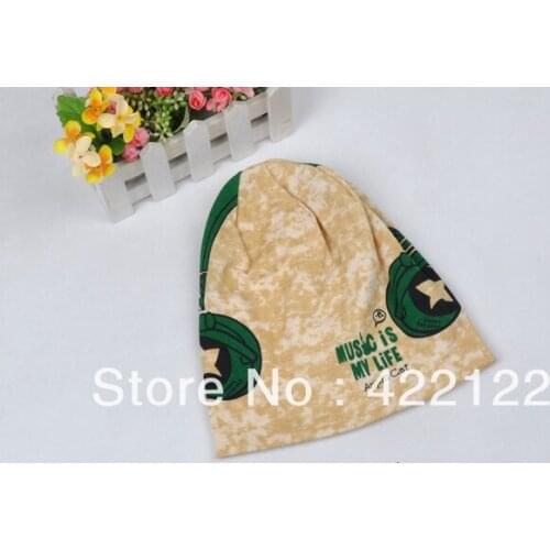 Winter Keep warm knitted hats for boy/girl/kits hats,infants caps beanines chilldren headphones camouflage turtleneck ZA08 1pcs