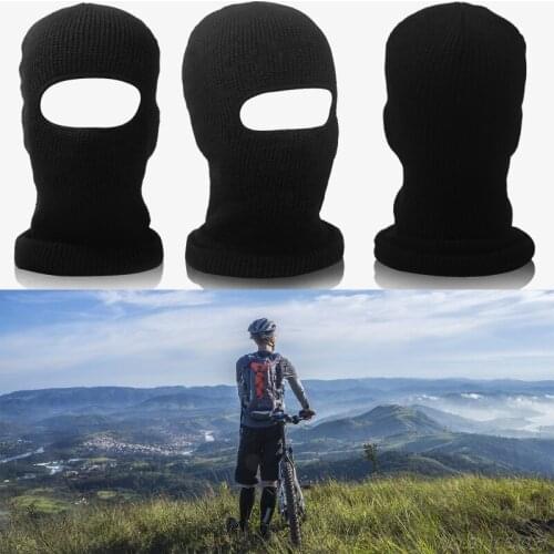 Winter Knitted One Hole Ski Mask Balaclava Beanies Hat Cycling Windproof Helmet Lining Full Face Cap Neck Warmer F8 Dropshipping
