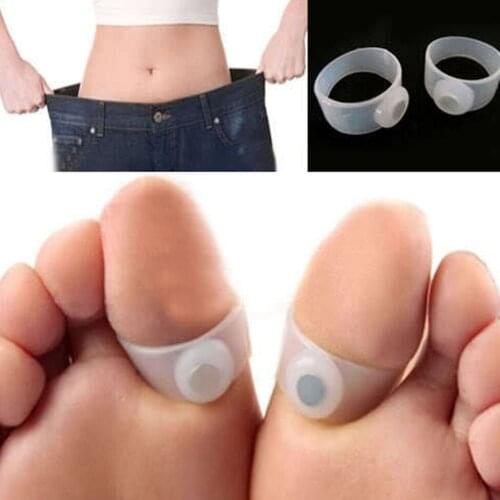 1 pair Foot Magnetic Massager Toe Ring for Slimming Loss Weight O Leg Correction Feet Care Tool