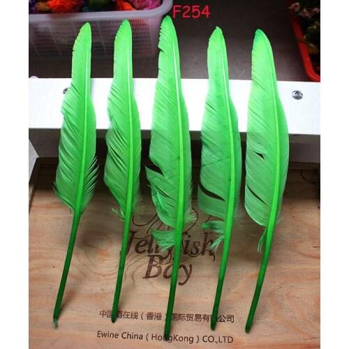 Wholesale 100pcs goose feather humpback 30-35cm/12-14inch /green
