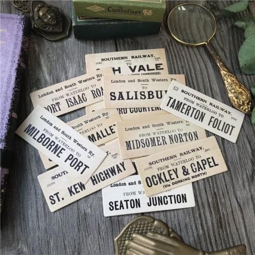 12Pcs/Pack Vintage London Station Paperboard DIY Craft Scrapbooking Album Junk Journal Planner Decorative Diary