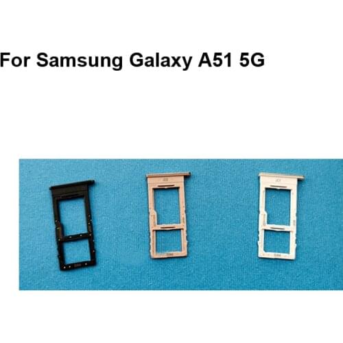 2PCS For Samsung Galaxy A51 5G New Tested Sim Card Holder Tray Card Slot A 51 sm-A5160 Sim Card Holder Replacement Parts