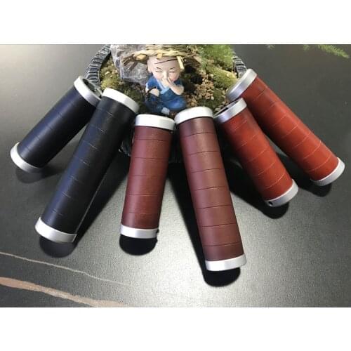 2021 GYES GENUINE COW LEATHER GRIP/CLASSIC BIKE LEATHER GRIP /Classic Bike Handlebar Grips Really Leather Bike Grips