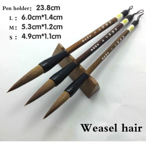 3pcs Tinta China Chinese Painting Calligraphy Pen Set Wolf Woolen Hair Writing Brush Calligraphy Freehand Painting Brush Pen