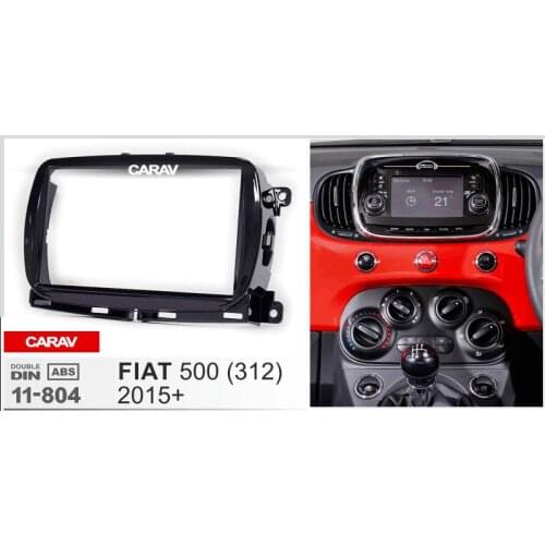 CARAV 11-804 Top Quality Radio Fascia for FIAT 500 (312) 2015+ Stereo Fascia Dash CD Trim Installation Kit