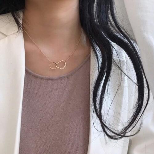HI MAN Korean High-Quality Hollow Geometric Pendant Necklace Women Elegant Anniversary Party Accessories Jewelry