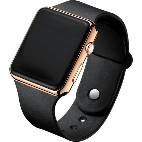 Sports Digital Mens Watches Women Square Electronic LED Men Watch Military Army Rubber Watchband Girls Clock Gift