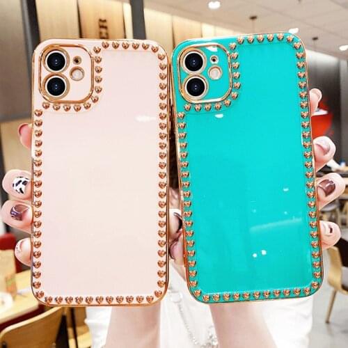 Electroplated Phone Case For iPhone 12 Pro Max 11 12Pro XR XS Max X 7 8 Plus 12Mini 11Pro Max Shockproof Soft Bumper Back Cover