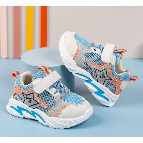 Childrens Shoes 2021 New Summer Childrens Breathable Sports Boys' Leisure Running School Fashion Flats Sports Sneaker