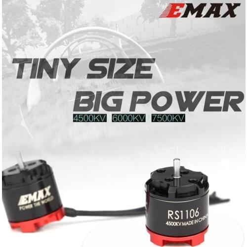 New Original EMAX RS1106 4500KV 6000KV 7500KV MINI Brushless Motor RC FPV Racing MINI Violent Indoor Quadcopter