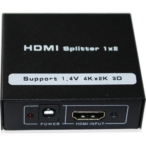 HDMI Splitter 1 Port to 2 HDMI Display Duplicate/Mirror - Full HD 1080P High Resolution & 3D Support (One Input To Two Outputs)