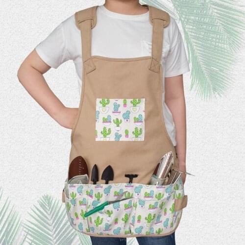 Canvas Apron Household Kitchen Garden Storage Tool Multi-pocket Outdoor Barbecue Multi-purpose