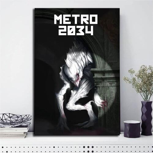 Game Posters Metro 2034 Canvas Painting Artworks Last Light Redux on Steam Prints on Wall Art Picture For Living Room Home Decor
