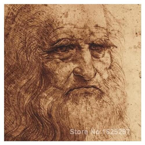 Canvas Paintings for living room Self Portrait detail Leonardo Da Vinci High quality Hand painted