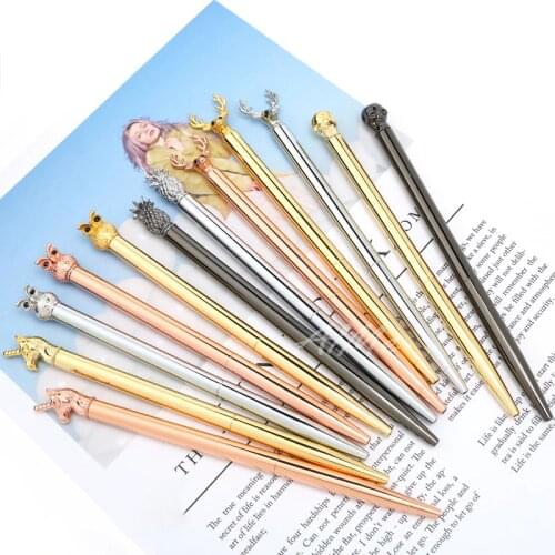 2 pcs Classic Gift metal rotating pen Hotel annual meeting promotion advertising pen For Student Office School Stationery