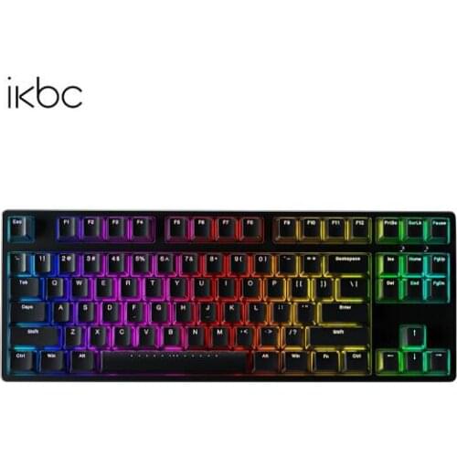 IKBC F400 F410 TKL 87key 108key mechanical keyboard tenkeyless blue led cherry mx switch RGB backlit gaming keyboard