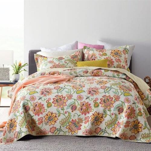 Quality Bedspreads on the Bed Quilt Set 3pcs Cotton Quilts Quilted Bedding Bed Covers Queen Size Coverlet Double Blanket for Bed