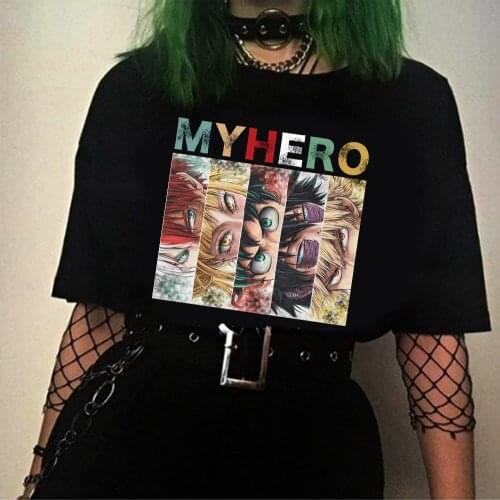 My Hero Academia Bakugou Deku Shoto Todoroki Eyes Anime Tops Harajuku T-shirt