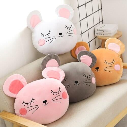 Cartoon Software Mouse Plush Toy Lazy Pillow Pillow Plush Animal Funny Mouse Car Pillow Home Decoration Cushion Children Gift