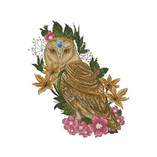 Eagle in flower Cross Stitch Set Cross-stitch Kit Embroidery Needlework Craft Packages Cotton Fabric Floss