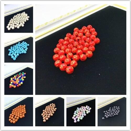 New 50pcs/lot 8mm Multi Colors Acrylic Round Beads For DIY Bracelets & Necklaces Jewelry Makings Accessories
