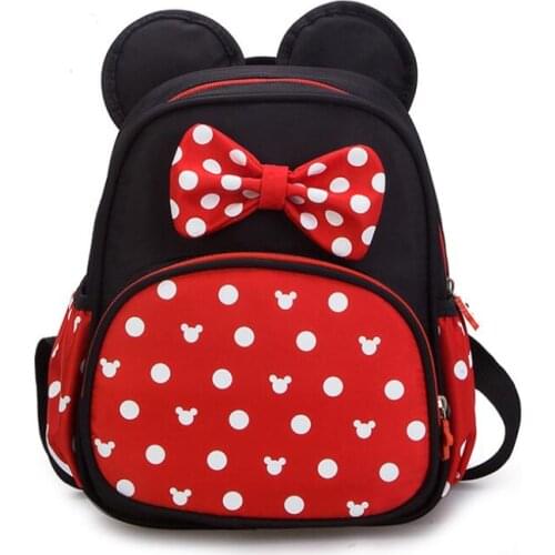 New Fashion Cartoon Kindergarten Backpack Children Mickey School Bags Minnie Backpack For Boys Girls Schoolbags Satchel