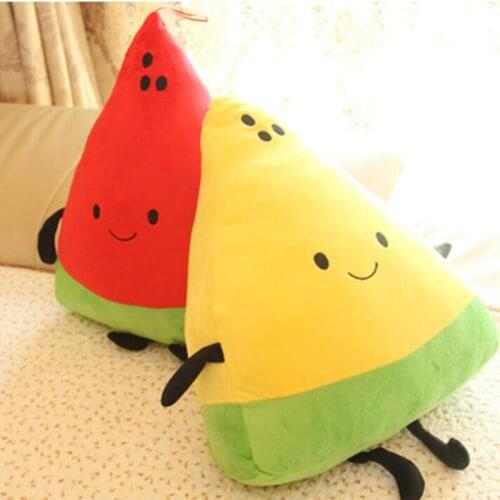 Plush Toy Cartoon Cute Expression Watermelon Pillow Filled Creative Fruit Doll Couple Watermelon Pillow Children Holiday Gift