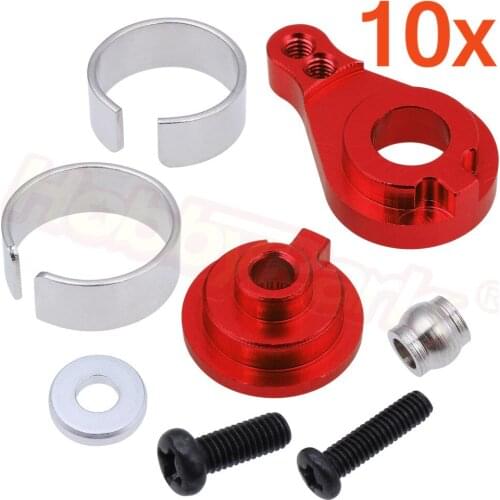 10 Sets Aluminum Alloy Steering Servo Horn Arm 25T 0033 For WLtoys 12428 12423 1/12 RC Car Parts