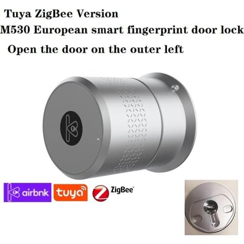Airbnk M530 Europa plug TUYA ZigBee Smart Fingerprint Lock Smart Home Wifi Wireless Lock Original Cylinder cut key/remove switch