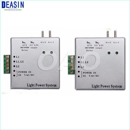 2 PCS Dental Fiber Optic high speed Handpiece Light Power control box