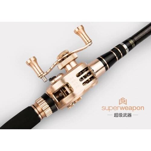 New Hollow Rod superweapon 46T high carbon rod 3.6 -7.2m through line rod with Aluminum fishing reel Fast closing line Ultimate