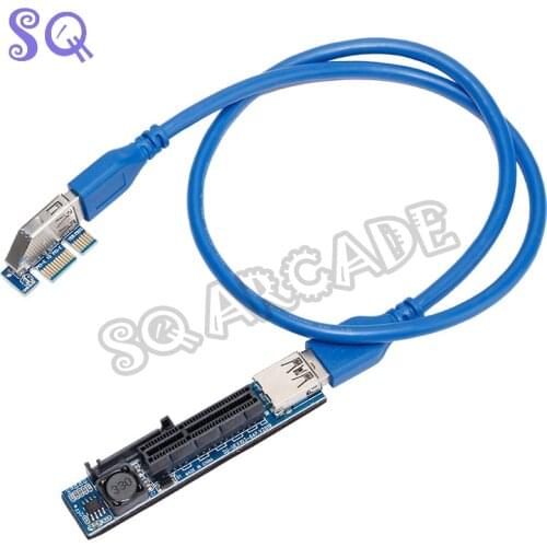 2 pieces PCI-E Extender PCI 1X Riser for Supply Motherboard USB 3.0 SATA Cable Power Slot Bitcoin Mining Antminer Ethereum Miner