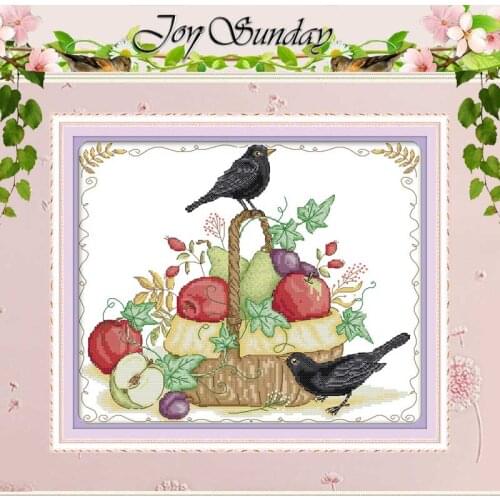 Harvest Fruit Basket Counted Cross Stitch 11CT 14CT Cross Stitch Set Wholesale DIY Cross-stitch Kit Embroidery Needlework