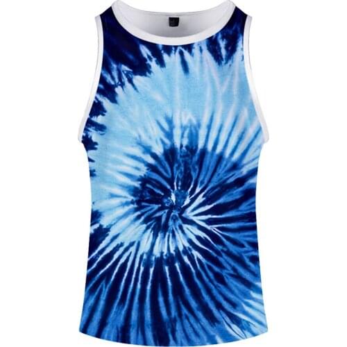 3D Tie Dye Funny Tank Tops Colorful Psychedelic Summer Vest Fitness Sleeveless muscle Shirt Bodybuilding Tank Top Gym Clothing