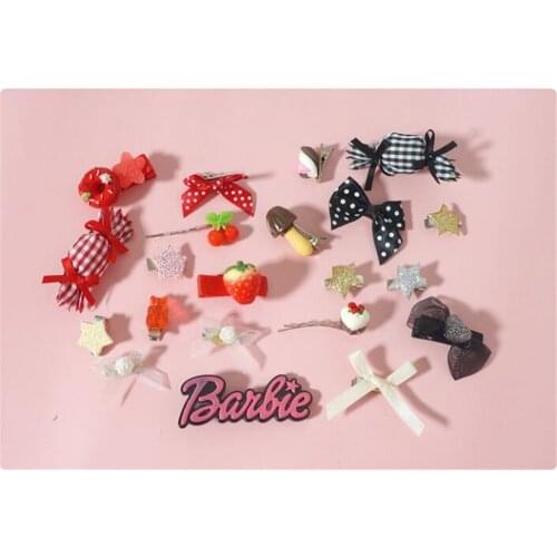 Sweet Girl Plaid candy Strawberry Bowknot Hair clip Lolita Womens Kawaii Hair Pin Headwear Cosplay B953