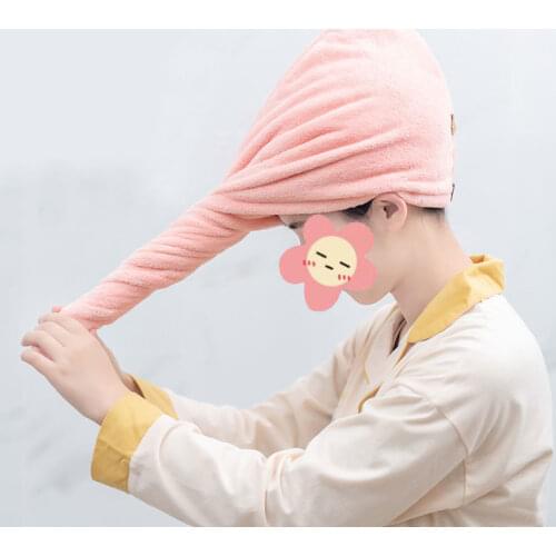 Womens Hair Drying Hat Quick-dry Hair Towel Cap Hat Bath Hat Microfiber Solid Towel Cap Super Absorption Turban Hair Dry Cap
