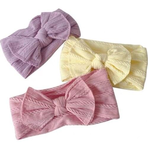 1pcs Baby Headband Cable Knit Solid Color Girls Bows Hair Accessories New Desgin Toddler Hair Bands For Turban Newborn