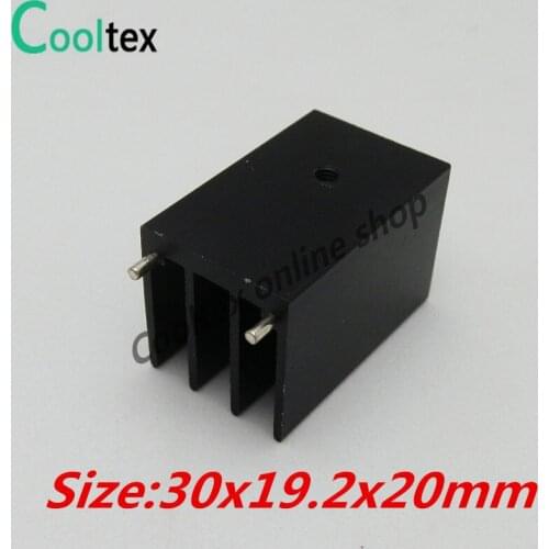 10pcs/lot 30x19.2x20mm TO220 TO-220 triode IC chip heatsink heat sink radiator
