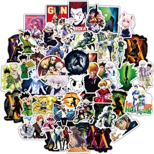 100pcs/pack Japanese anime HUNTER×HUNTER Stickers For Skateboard Helmet Gift Box Bicycle Computer Notebook Car Childrens Toys