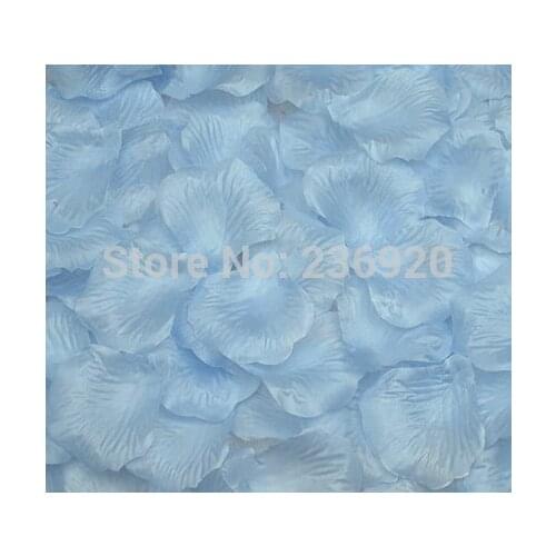 1000pcs Light Blue Wedding romantic Rose Petals Artificial Decorative Flowers christmas Party Festival Decorations HB-019