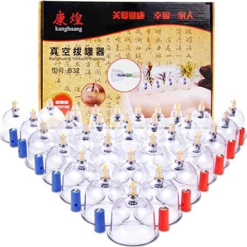 32 24 12 Cuppins Therapy Cups Effective Healthy Chinese Medical Vacuum Cupping Suction Therapy Device Body Massager Set 2019