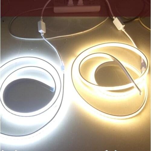 5730 Bouble Row LED Light Strip 110V 240Leds/m LED Strip Waterproof Ribbon Tape White/Warm White With US Switch Plug