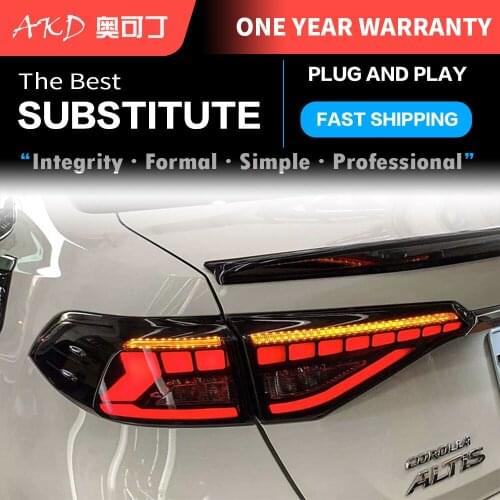 AKD Car Styling Taillights for Toyota Corolla 2019 2020 2021 LED Tail Light DRL Tail Lamp Turn Signal Rear Reverse Brake