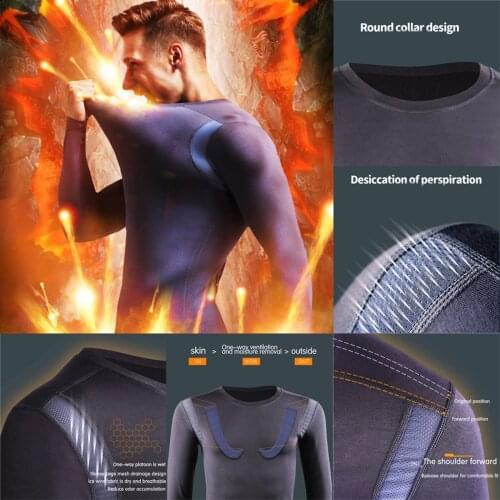 CHAMSGEND 2021 Mens clothing Fashion Elastic Slim Breathable Thermal Underwear Mesh Sweatshirt Top Hot Blouse dropshipping