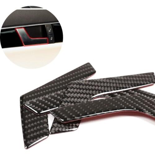 For Mercedes Benz C Class W204 2005 2006 2007 2008 2009 2010 2011 2012 4pcs Carbon Fiber Car Interior Door Handle Frame Cover
